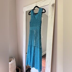 Vetchy blue maxi cover up never used